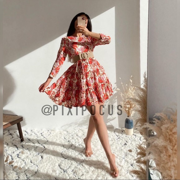 ZARA VOLUMINOUS TEXTURED TIERED DRESS - Picture 2 of 12